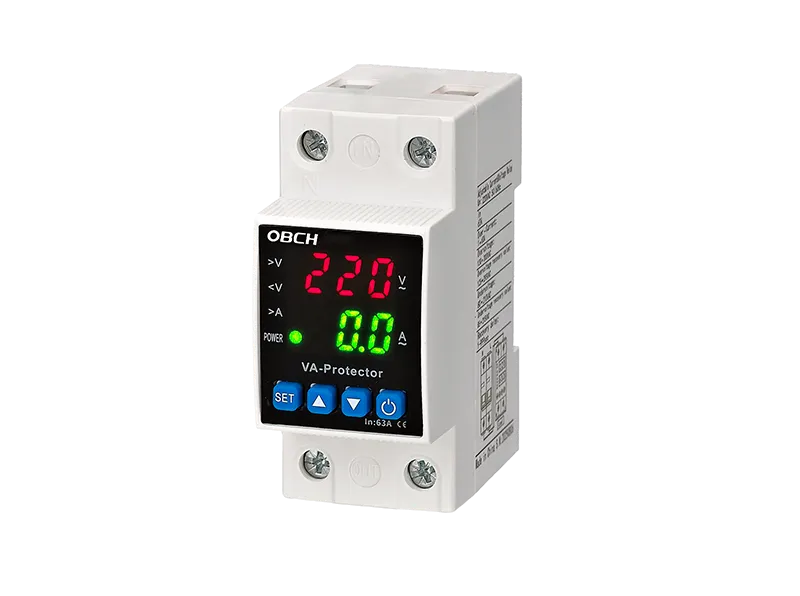 OBS7-5 two display white OBCH Best selling  Digital voltage/current protector 1P+N