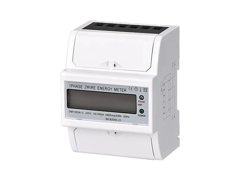 DIN Rail Single Phase 4P electronic Energy meter 60A
