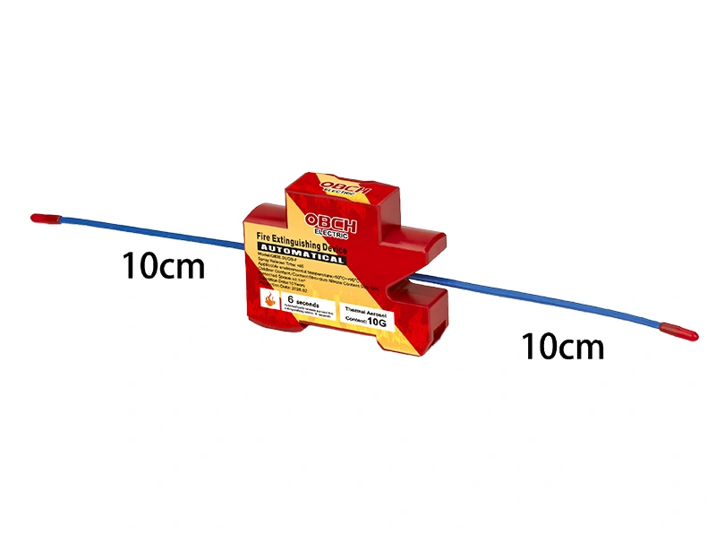Hot Aerosol fire extinguisher for distribution box fast response
