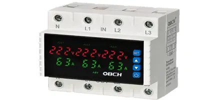 /Three Phase Digital Voltage/Current Protector with Lighting Logo